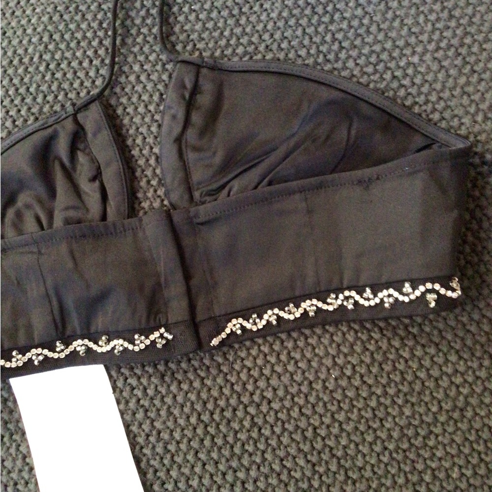 ZARA SATIN CROP TOP WITH RHINESTONES, XS - Picture 11 of 11